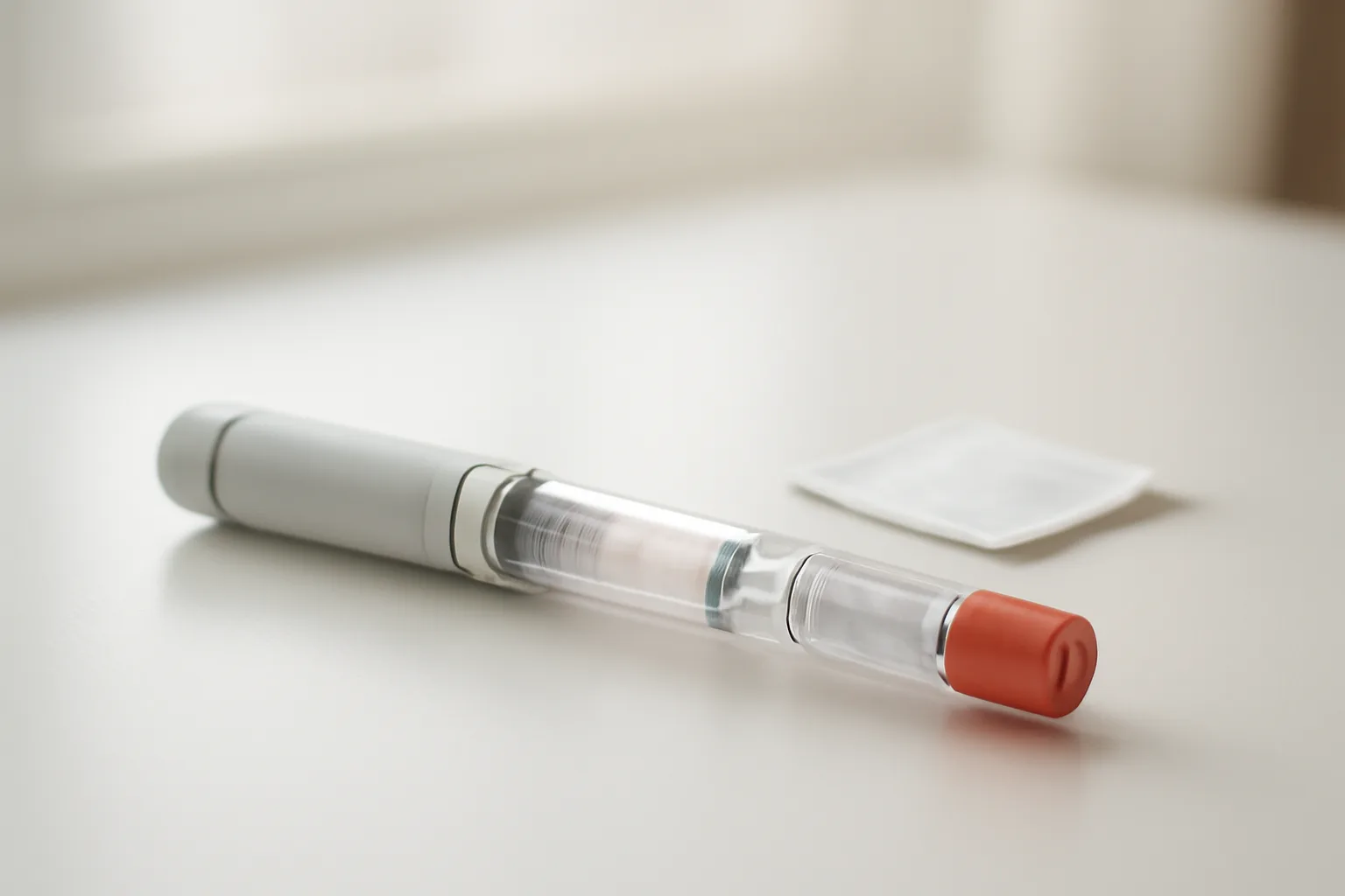 Prefilled autoinjector pen used to illustrate the PT-141 dosage chart