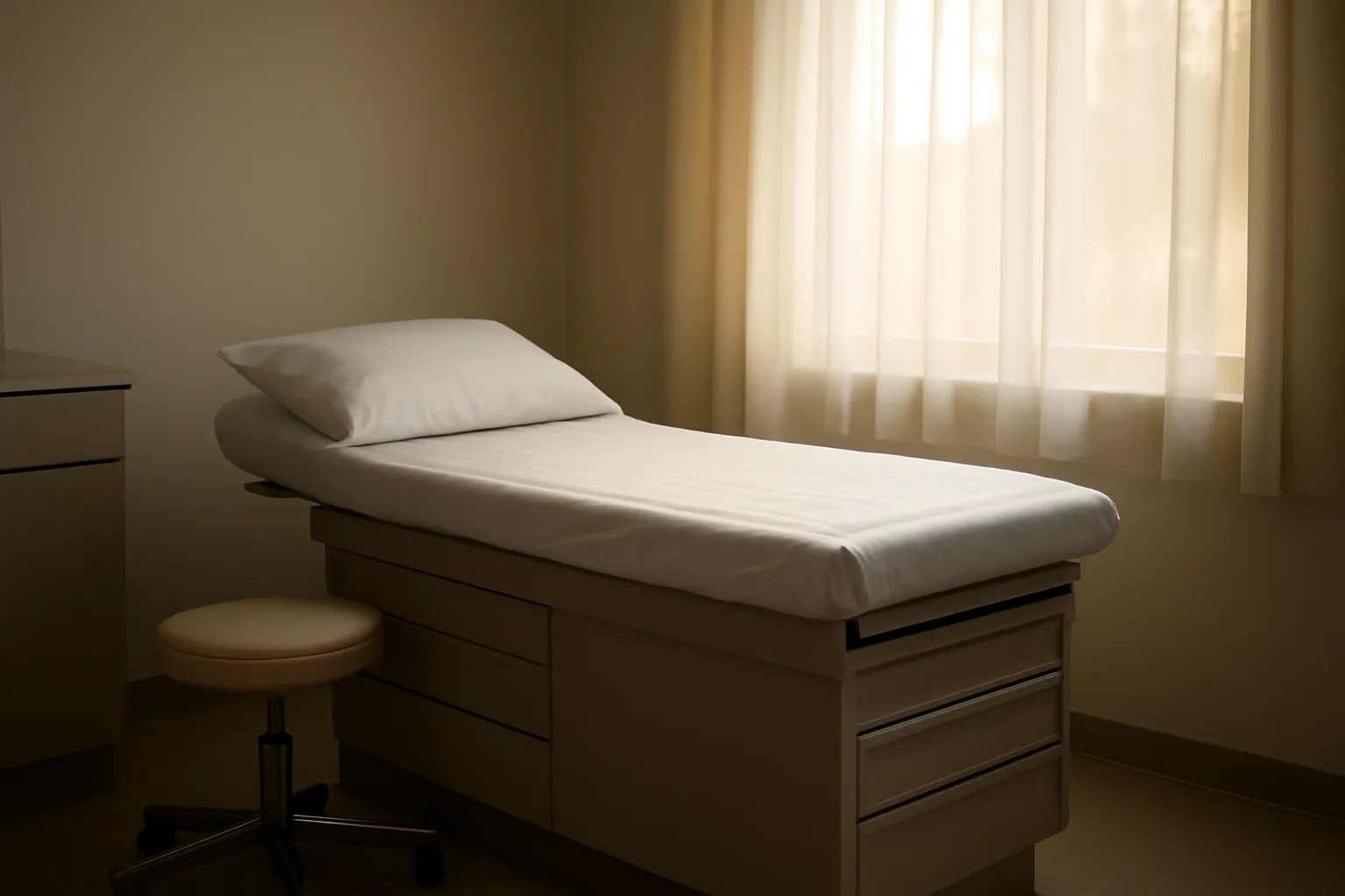 Empty clinical exam room representing PT-141 mechanism of action research setting