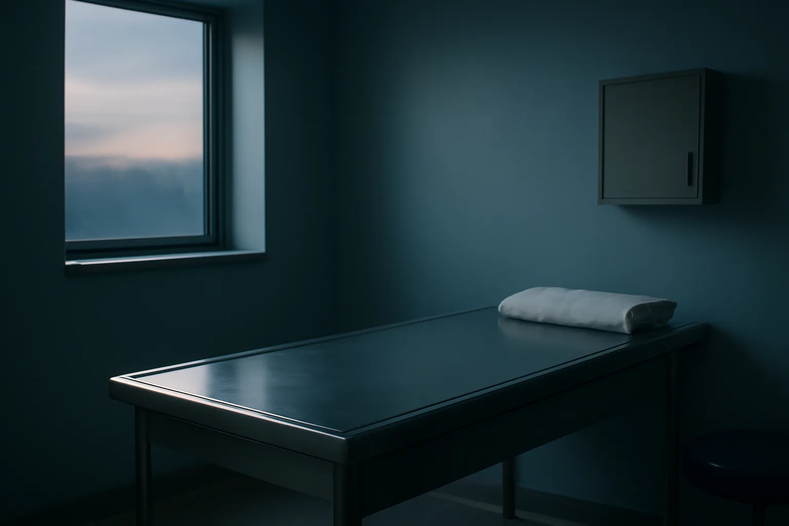 Empty clinical exam room representing PT-141 research and evidence review setting